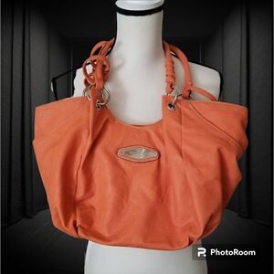 Orange leather Rosetti handbag